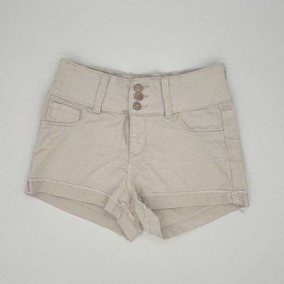 blue savvy Pants - 🥀 Women's / Junior White High Rise Shorts Size 7/28
